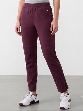 Lucy Women's Athletic Pants Maroon Size XL Zip Pockets Performance Yoga Hiking